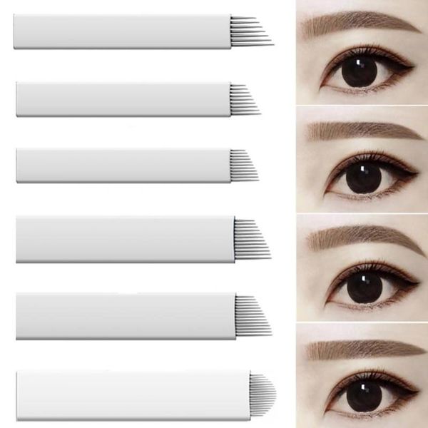 

tattoo guns kits 10pcs microblade blades needles manual eyebrow shading permanent makeup