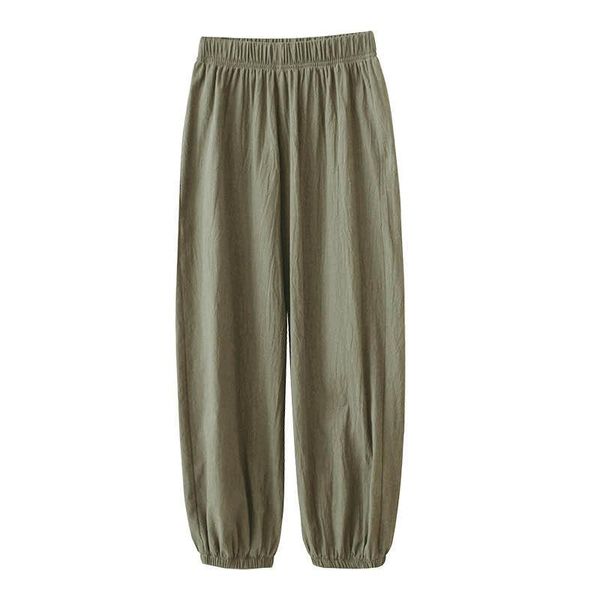 

women's pants & capris towerke casual cotton linen women summer autumn elastic waist solid basic retro loose harem trousers, Black;white