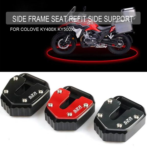 

pedals motorcycle accessories kickstand side stand extension foot pad support for colove ky400x ky500x ky5000f