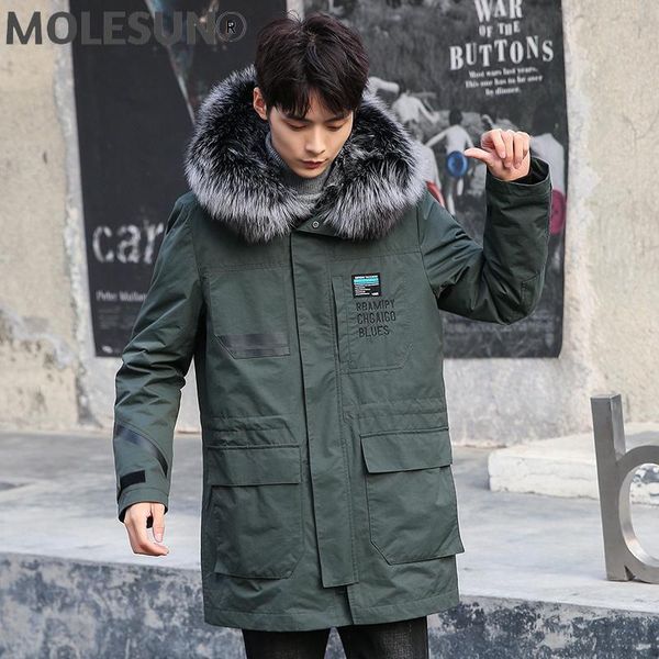 

men's leather & faux akoosun 2021 jacket winter coat male hooded men clothing real rex fur clothes 5xl plus parkas ropa hombre lxr489, Black