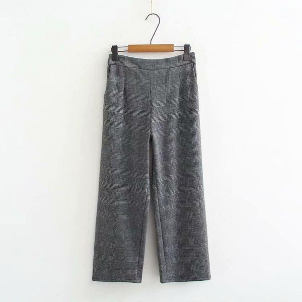 

women's pants & capris t55 autumn winter plus size women clothing ankle-length 4xl casual fashion loose woolen wide leg 6109, Black;white