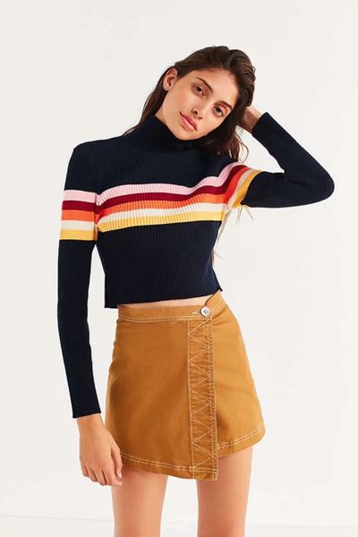 

women's sweaters 072503 causal raiow stripe knitting winter red christmas sweater women short style long sleeve pullovers pull fem, White;black