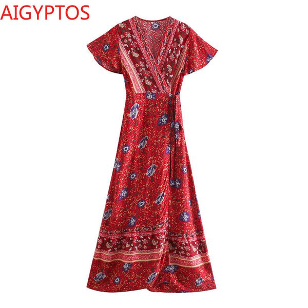 

casual dresses vintage chic vestidos women floral print bat sleeve beach long bohemian maxi dress ladies v neck summer boho happie r9wp, Black;gray