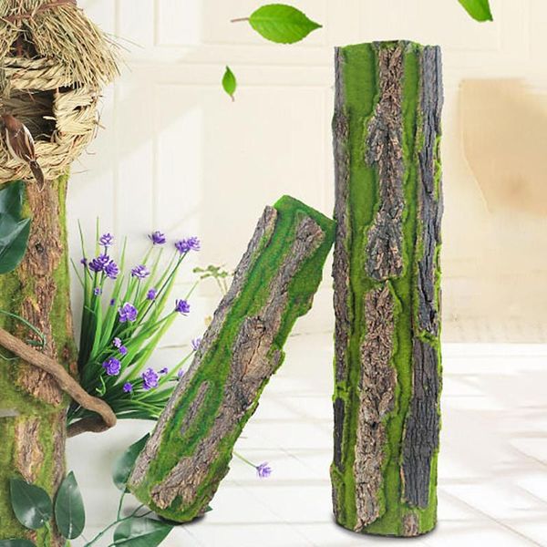 

wall decoration green plant bark artificial indoor pipe material moss for water pillar cover decorative flowers & wreaths