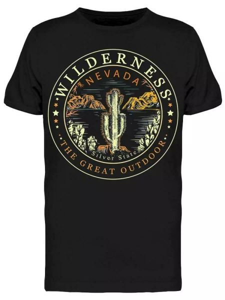 

wilderness nevada men's tee -image by shutterstock, White;black