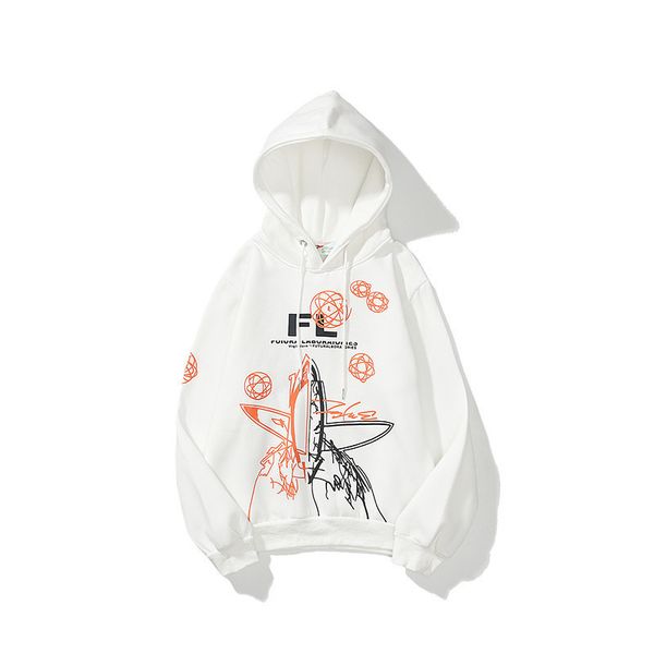 

off spoof graffiti letter hooded sweater, Black