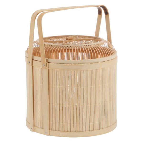 

storage baskets 1pc hand-woven bamboo basket fruit moon cake
