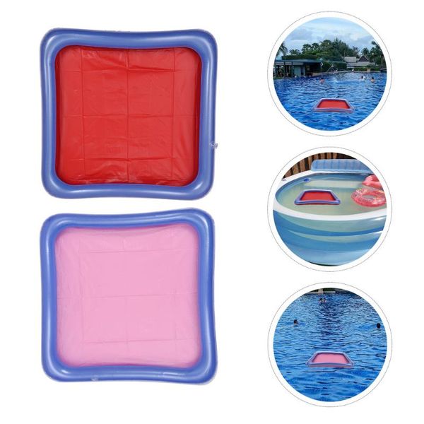 

inflatable floats & tubes 2pcs outdoor ice serving trays plates (random color)