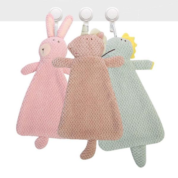 

towel coral velvet hand towels bathroom hanging cleaning cloth cleaner kitchen rub water absorbent dishcloth