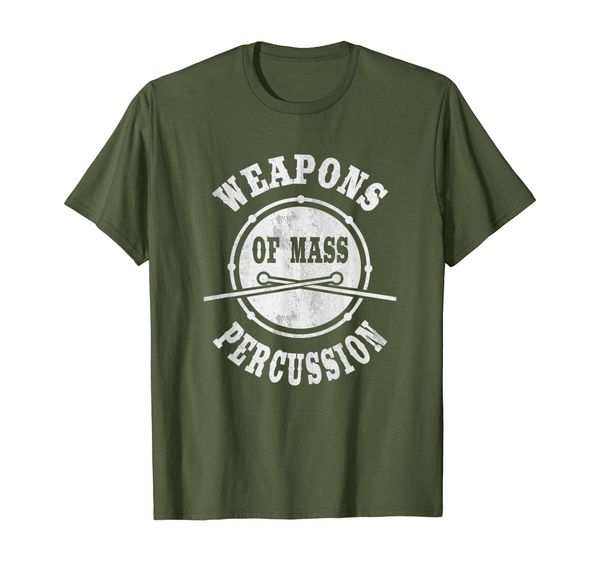 

weapons of mass percussion t-shirt | cool drummer boy gift, White;black