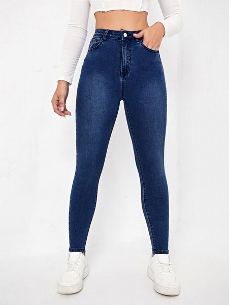 

bleach washed skinny jeans u5t1#, Blue