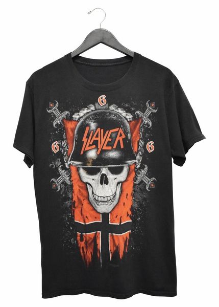 

slayer '666' vintage tee, White;black