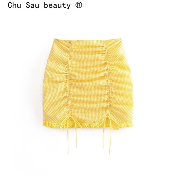 

chu sau beauty new fashion blogger style trellis mini skirt women chic zipper fly short skirts female falda de moda 210412, Black