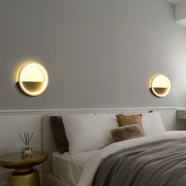

wall lamps 17w led lamp modern minimalist teahouse club aisle bedroom bedside black and white aluminum decorative lighting