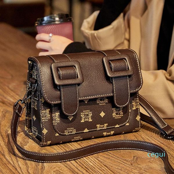 

new spring/summer korean edition retro print cross-slung postman bag stylish classic cambridge one-shoulder casual bag for women