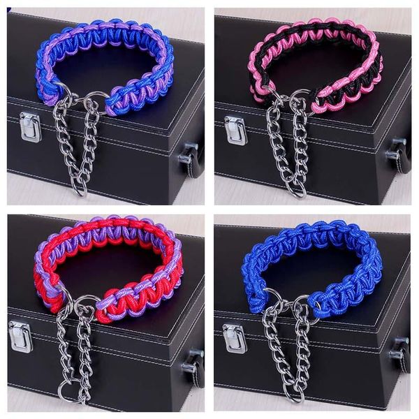 

dog collars & leashes 20 colors 4 sizes adjustable colorful rope knitting collar puppy pet nylon woven jewelry fashion pets essential access