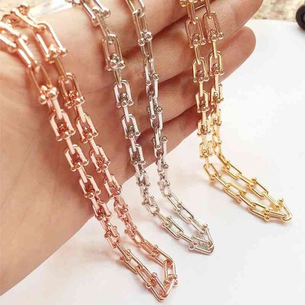 

s925 sterling silver highÂ quality thin necklace, luxury u-shaped jewelry, original genuine 1: 1 with ,women holiday gift
