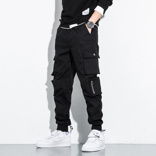 

men's pants casual 2021 autumn and winter warmth thicker plus size overalls male 8xl, Black