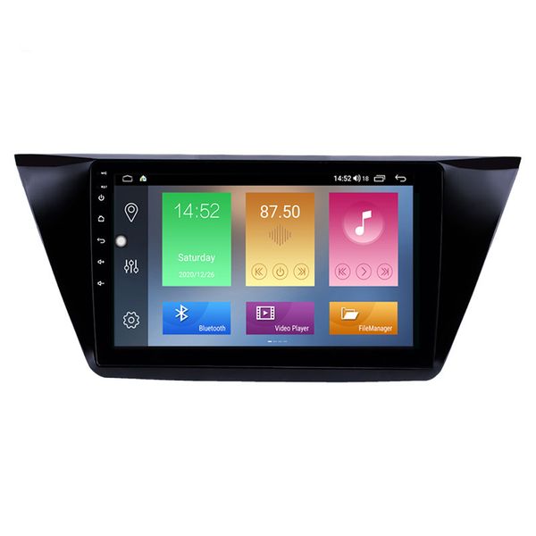 Auto-DVD-Player für VW Volkswagen Touran, 10 Zoll, Android-Navigation, Touchscreen, MP3, MP4, Radio, Stereo, unterstützt Lenkradsteuerung, 3G, Carplay, Rückansicht