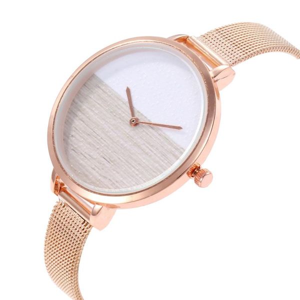 

wristwatches fashion women watch creative quartz luxury rose gold ladies relogio feminino mesh strap[buy 1 get, Slivery;brown