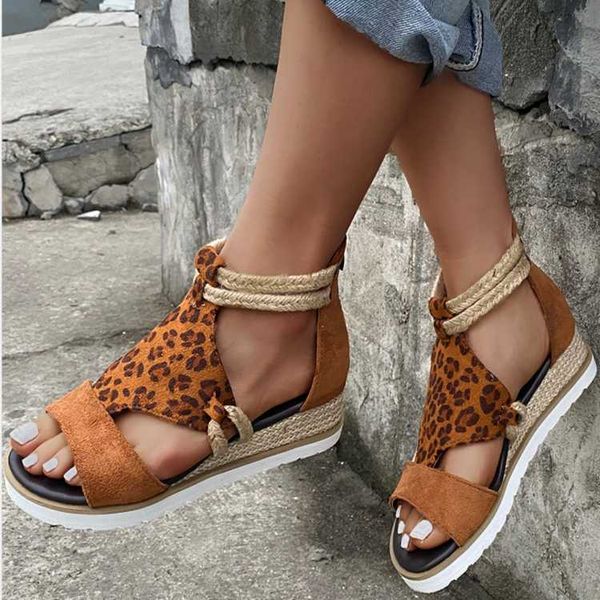 

woman sandals rope weaving ladies open toe ankle strap platform shoes female summer fashion casual, Black