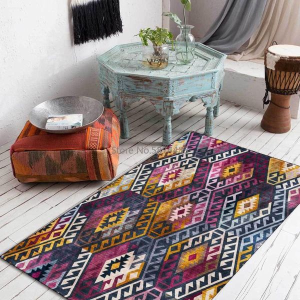 

carpets 200*300cm fashion bohemian purple color geometric ethnic style living room bedroom bedside carpet floor mat customization