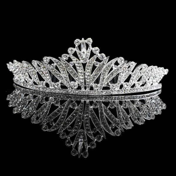 

bridal crown headdrs elegant princs white wedding accsori, Slivery;golden