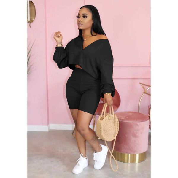 

women's tracksuits solid color 2 piece set women tracksuit crop outfit joggers sweat suits workout lounge wear, Gray