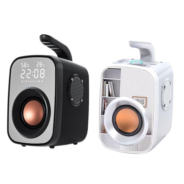 

bluetooth5.0 bass speaker for pc computer radio with alarm clock temp portable speakers