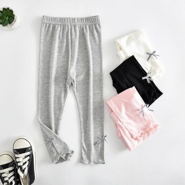 

trousers baby girls legging kids kawaii bow stretchy skinny high waist long pants, Blue