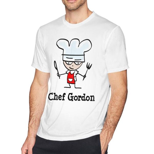 

men's t-shirts men fashion graphic personalizable apron with funny chef printed youth casual t-shirt, White;black