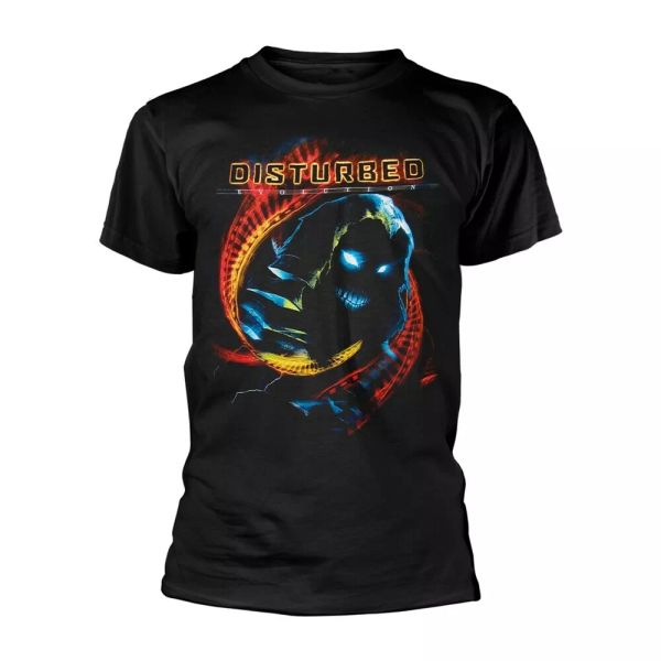 

disturbed dna swirl official t-shirt men unisex, White;black