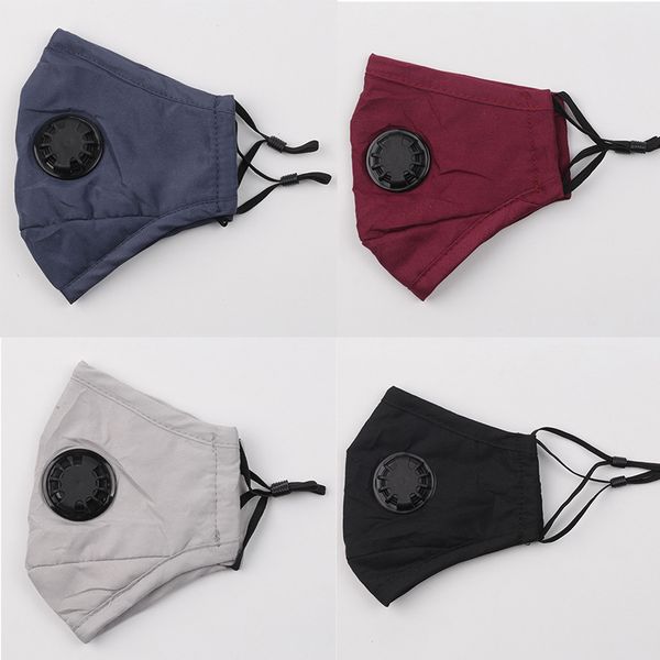 

custom logo children's three-layer breathing valve solid color dust-proof cotton mask with filter layer for children and adults