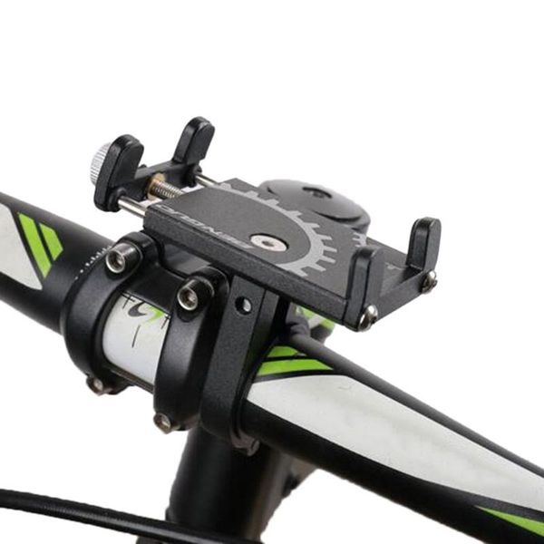

1pc aluminum bicycle phone holder mtb mountain road bike motorcycle for 3.5-6.5 inch mobile support gps cycling bracket mount car & truck ra
