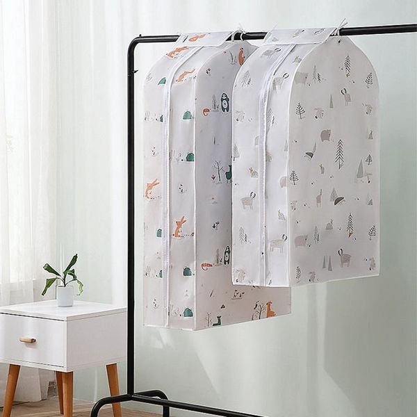 

clothing & wardrobe storage 1pic three-dimensional zipper hanging clothes dust cover plain and elegant bag