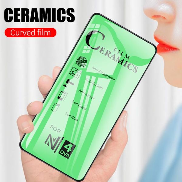 

ceramics film for huawei mate 20 nova 4 3 y9 p smart 2021 full cover screen protector honor 9 8x p30 p20 lite soft glass cell phone protecto