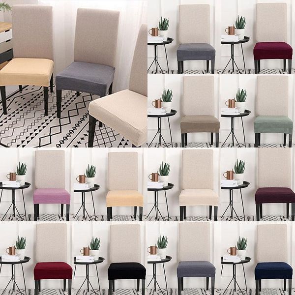 

cushion/decorative pillow 1pc kitchen stretch dining chair cover spandex jacquard seat protector elastic case living room slipcover solid co