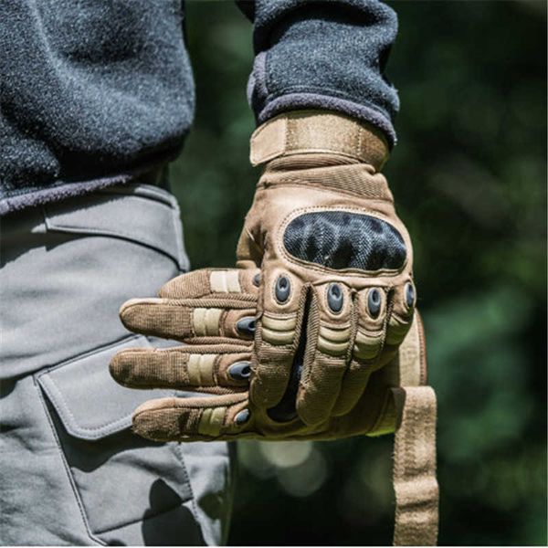 Tactical Militares Ao Ar Livre Luvas Hard Knuckle Luvas de Dedo Completa Luvas de Motocicleta Exército Engrenagem Esporte Shooting Paintball Hunting q0114