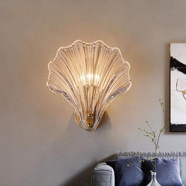 

wall lamp shell nordic postmodern simple light luxury bedroom room bedside creative personalized fashion
