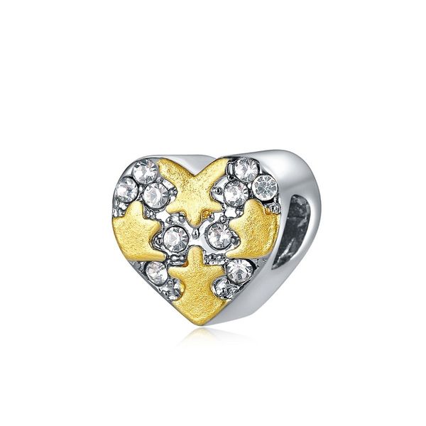 

fits pandora original bracelets 20pcs heart charms beads silver charms bead for women diy european necklace jewelry, Black