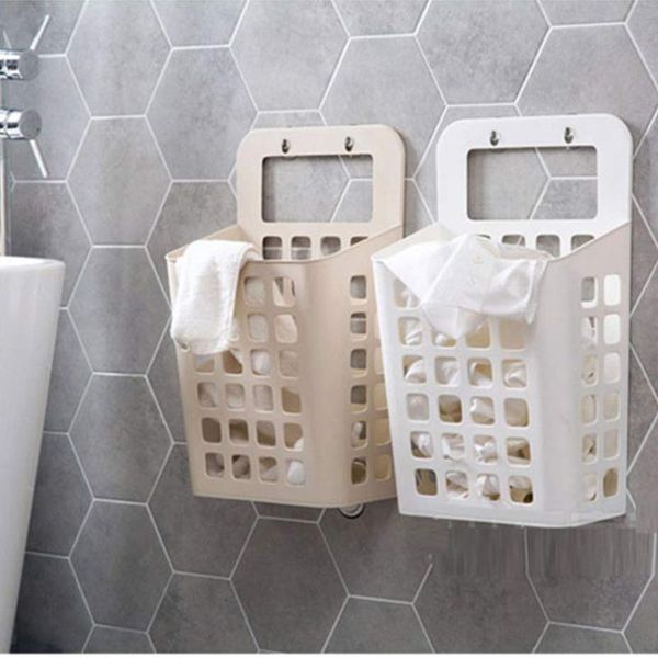 

bathroom storage & organization plastic hanging laundry basket food books toys clothes snacks vegetables rectangle organizer home container