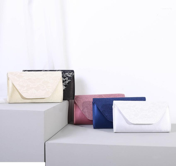 

2021 wedding party dinner bag lace stitching envelope evening clutch bags women bridal handbag1
