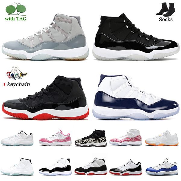 

cool grey 11 11s jumpman women men basketball shoes jubilee 25th anniversary high bred legend blue unc win link 82 size 36-47 sneakers 2022