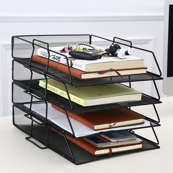 

hooks & rails desk document file metal organizer tray tablepaper multifunction letter holder stand rack household organizers 34 *29*8cm