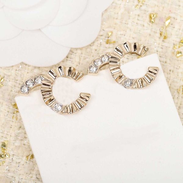 

fashion style stud earring with diamond for women wedding jewelry gift have box stamp ps4824, Silver