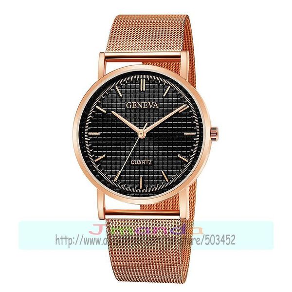 

wristwatches 100pcs/lot geneva 663 selling grid dial mesh watch brand casual quartz wrist wholesale man women clock, Slivery;brown