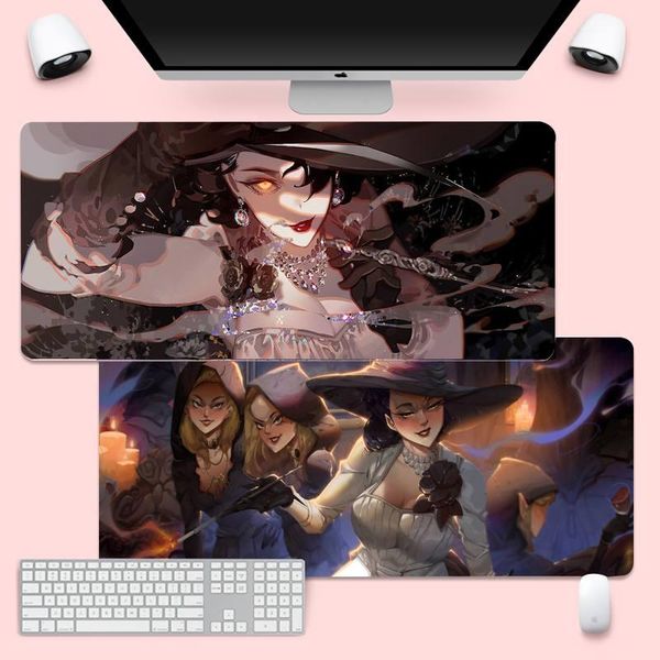 

mouse pads & wrist rests lady dimitrescu large pad pc computer mat gaming mousemat xl keyboard desk takuo anti-slip comfort