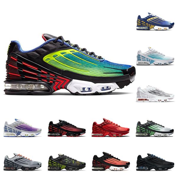 

tuned tn plus 3 trainers womens mens running shoes multi color hyper blue crimsom red purple grey sports sneakers