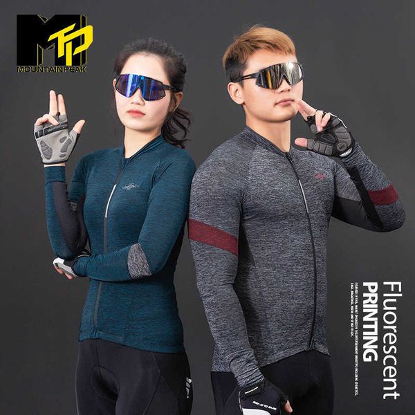 

mtp spring and summer ice silk cycling clothes men's long sleeved trousers set women's bicycle mountain bike cycling equipment clo, Gray
