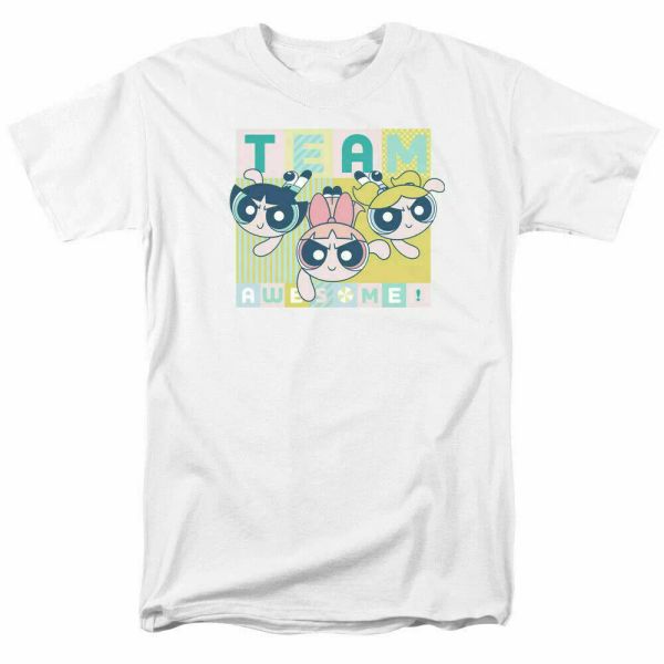 

Powerpuff Girls Awesome Block T Shirt Mens Licensed Cartoon Merchandise White, White;black